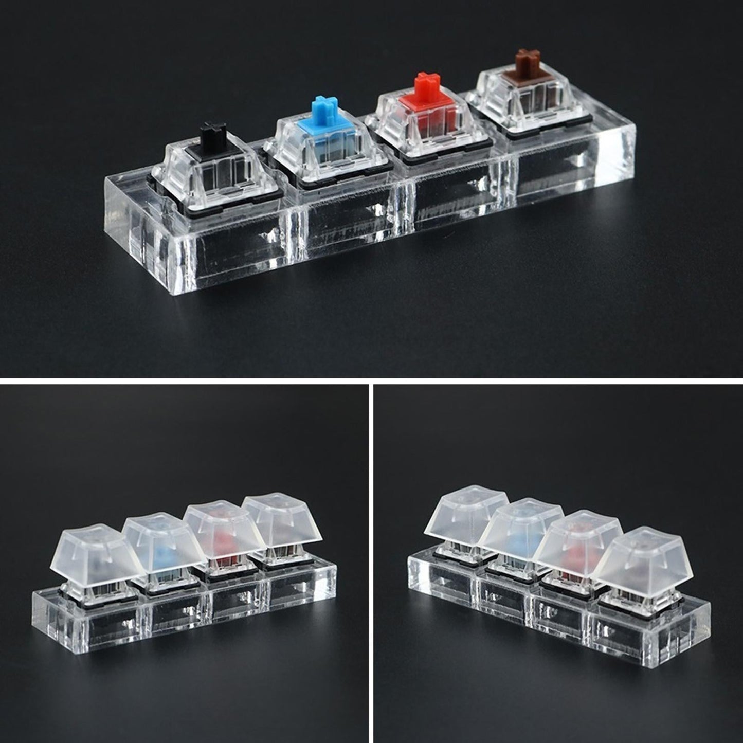 Customized DIY Testingclear Keycaps Mechanical Keyboard for 4 keys