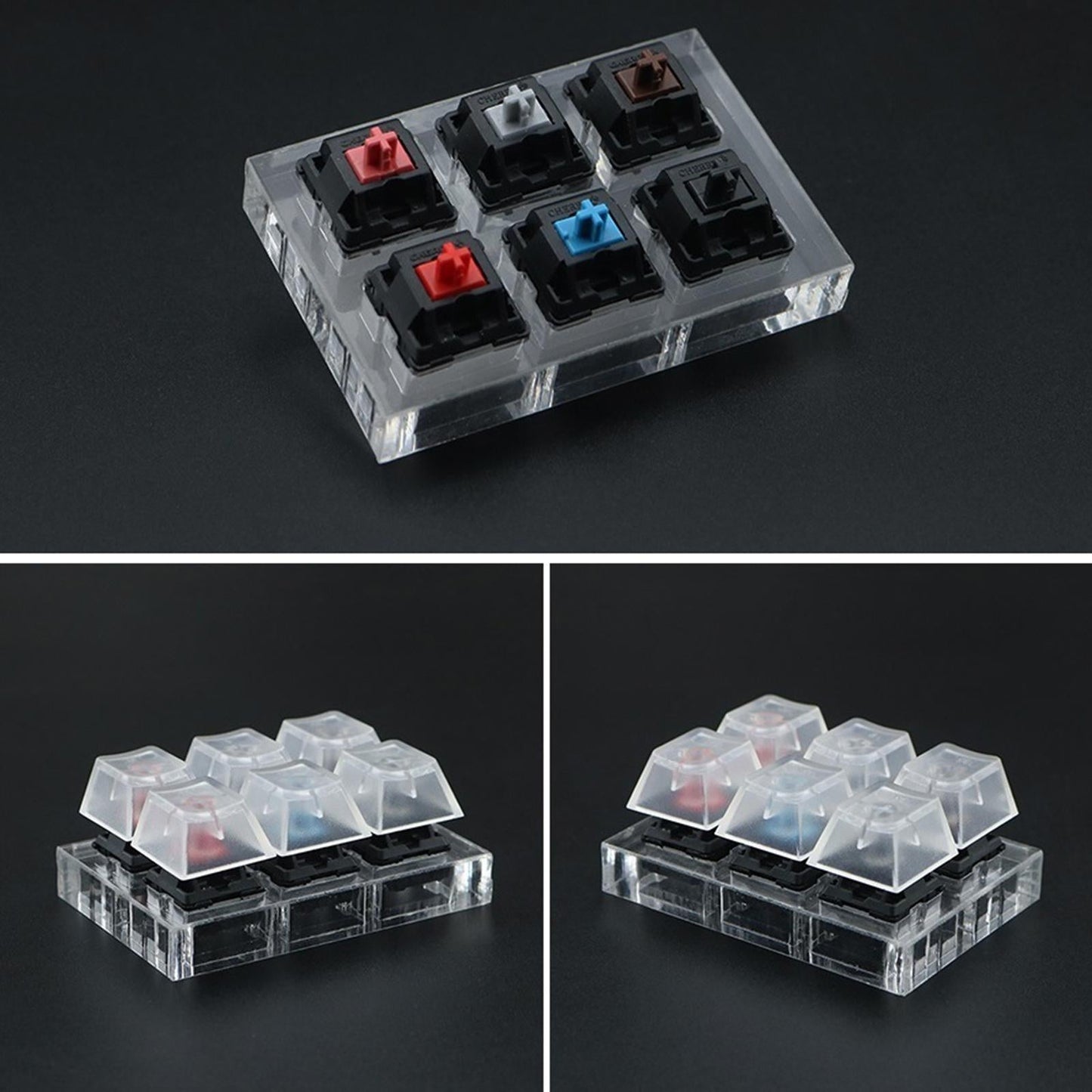 Customized DIY Testingclear Keycaps Mechanical Keyboard for Cherry 6 keys