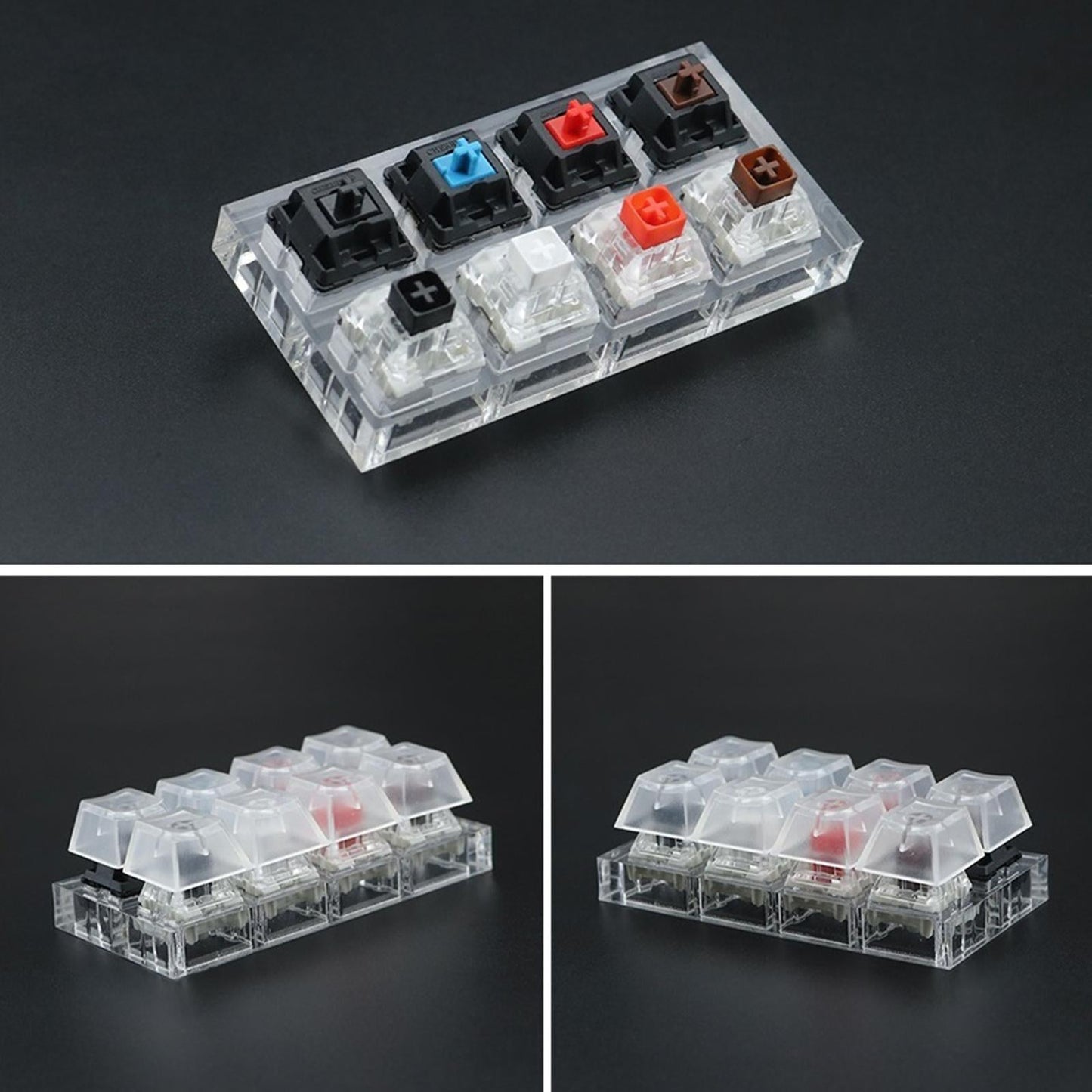 Customized DIY Testingclear Keycaps Mechanical Keyboard Cherry+Kailh 8 keys
