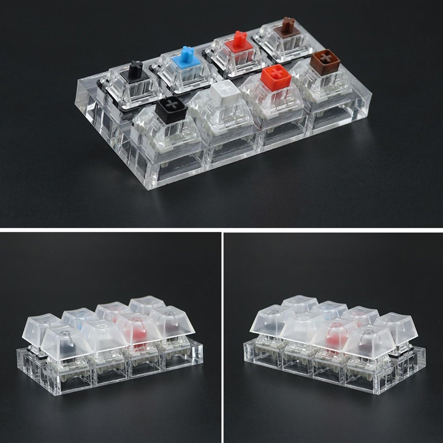 Customized DIY Testingclear Keycaps Mechanical Keyboard for Kailh 8 keys