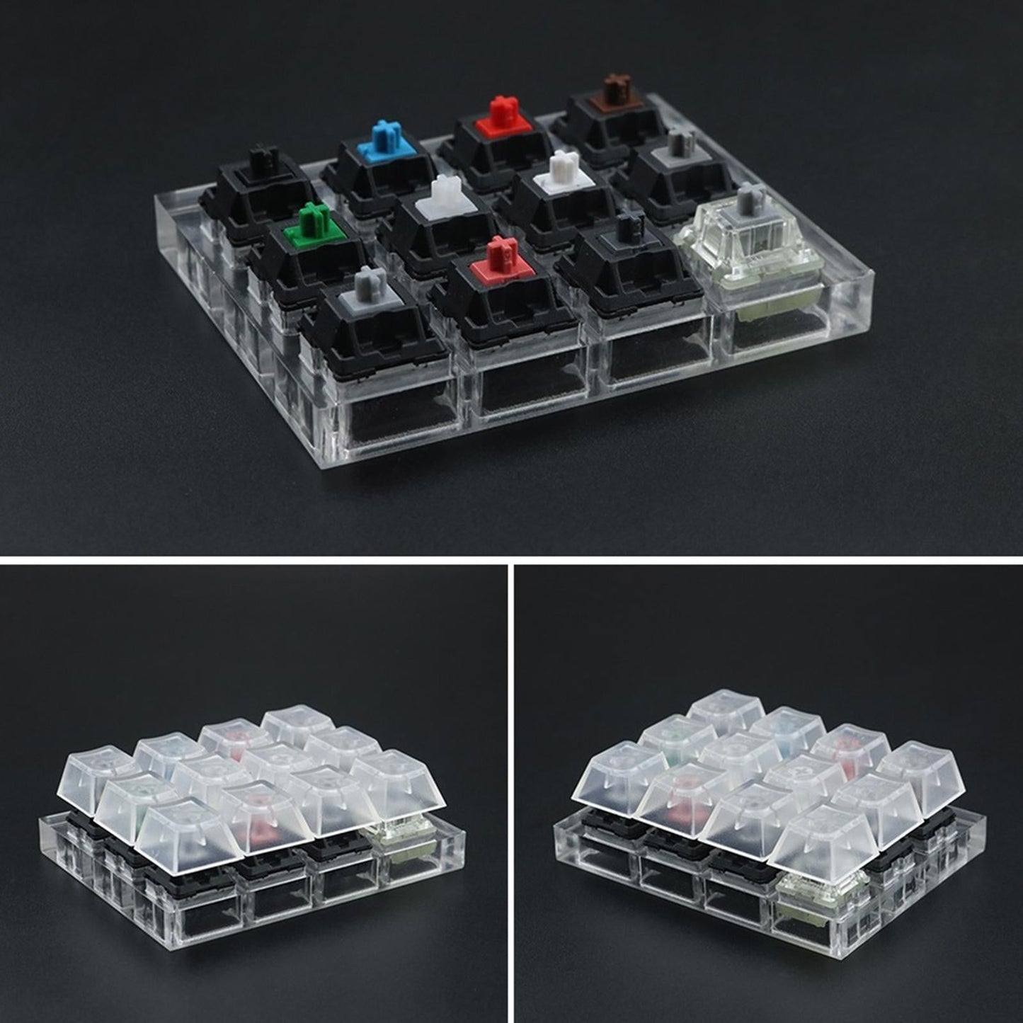 Customized DIY Testingclear Keycaps Mechanical Keyboard for Cherry 12 keys