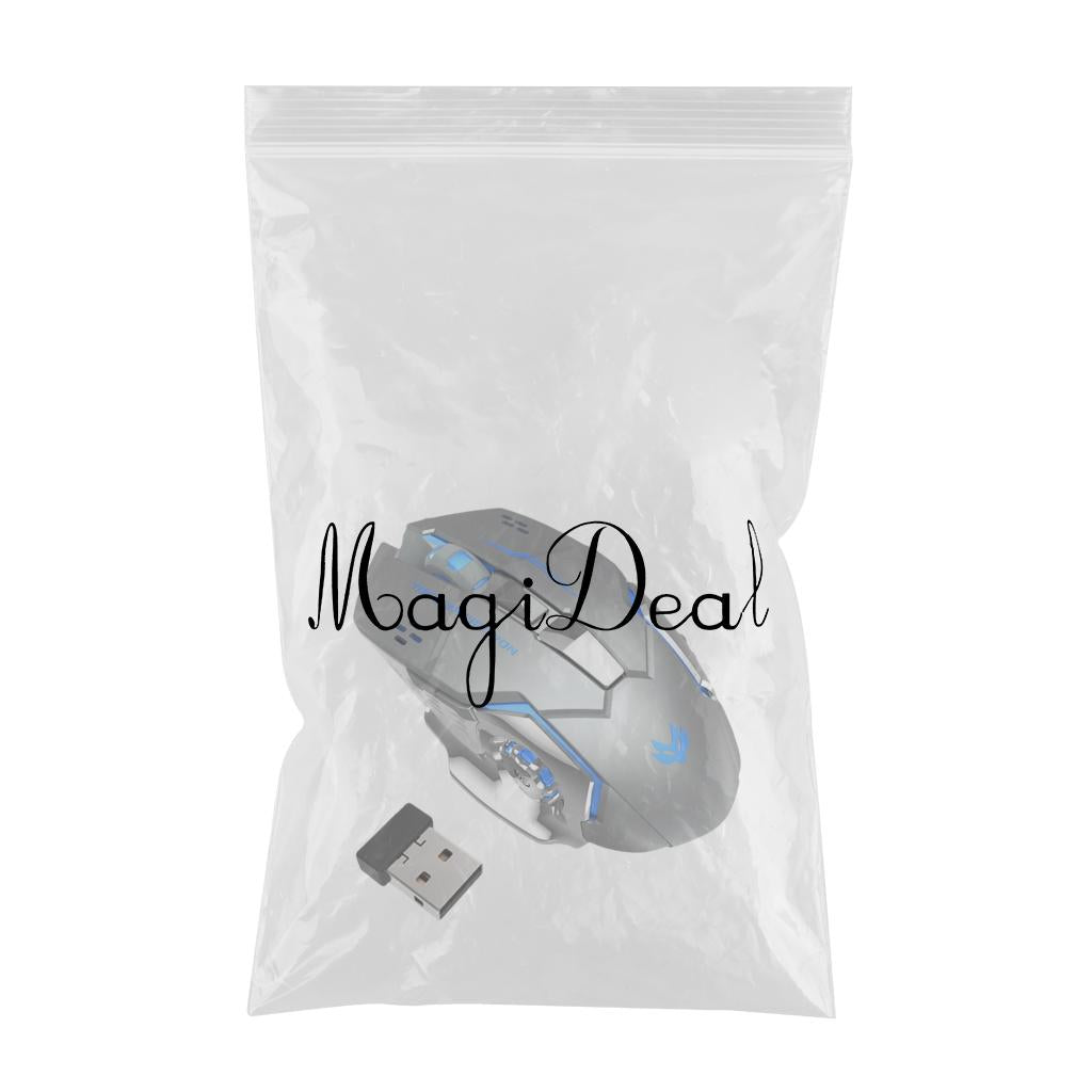 2.4G Wireless Computer Mouse with USB Receiver Portable Silver