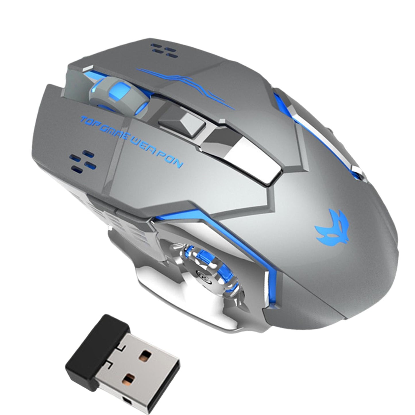 2.4G Wireless Computer Mouse with USB Receiver Portable Silver