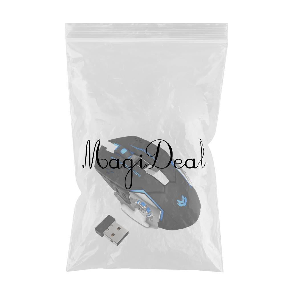 2.4G Wireless Computer Mouse with USB Receiver Portable Black