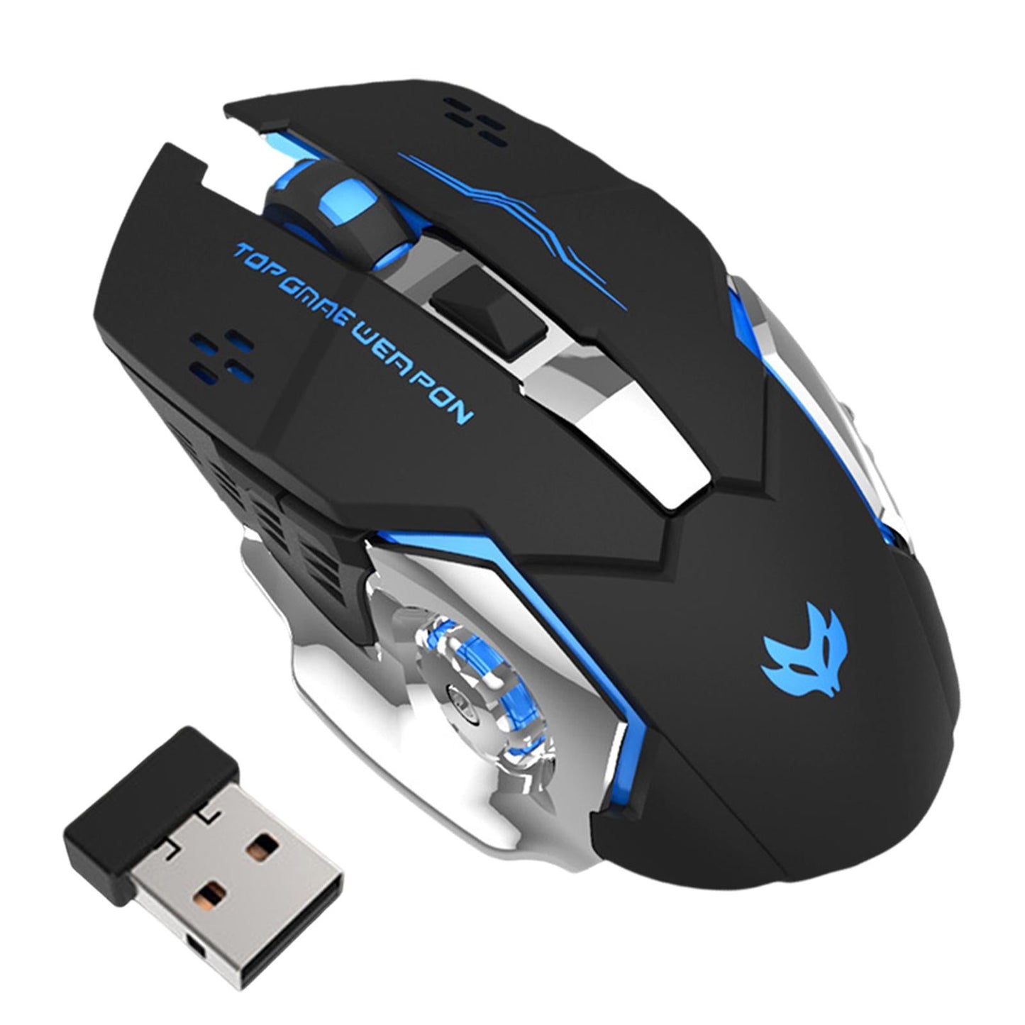 2.4G Wireless Computer Mouse with USB Receiver Portable Black