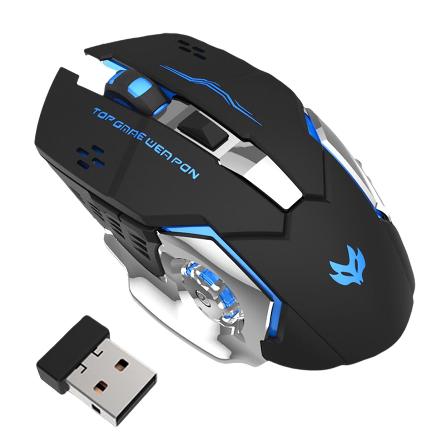 2.4G Wireless Computer Mouse with USB Receiver Portable Black