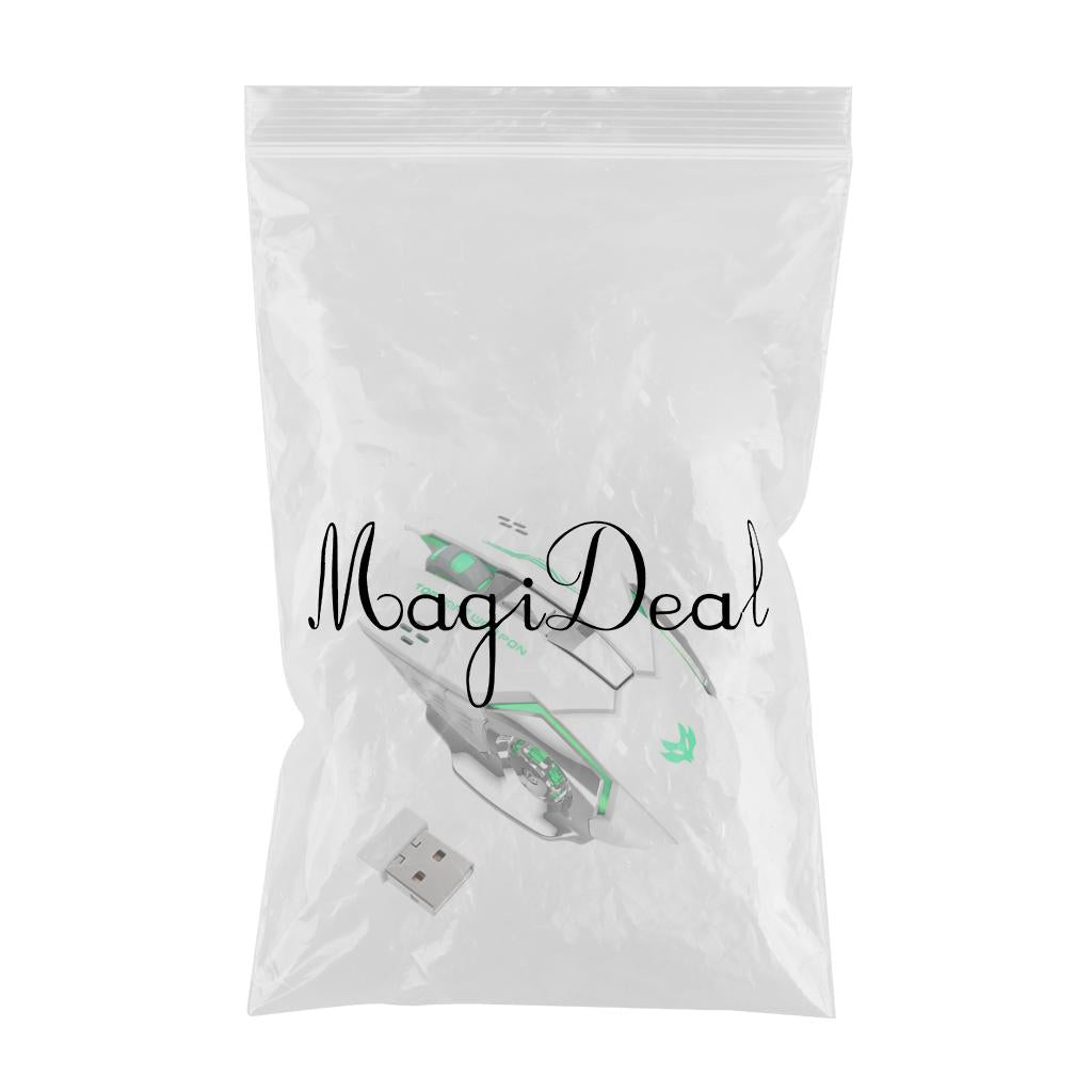 2.4G Wireless Computer Mouse with USB Receiver Portable White