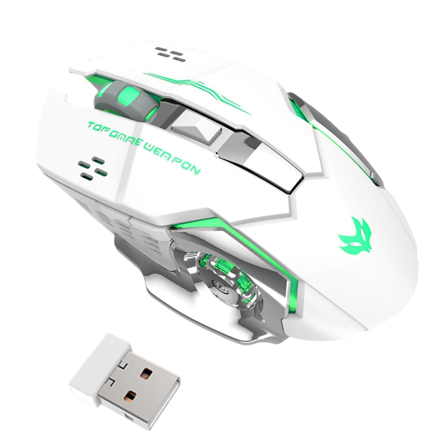 2.4G Wireless Computer Mouse with USB Receiver Portable White