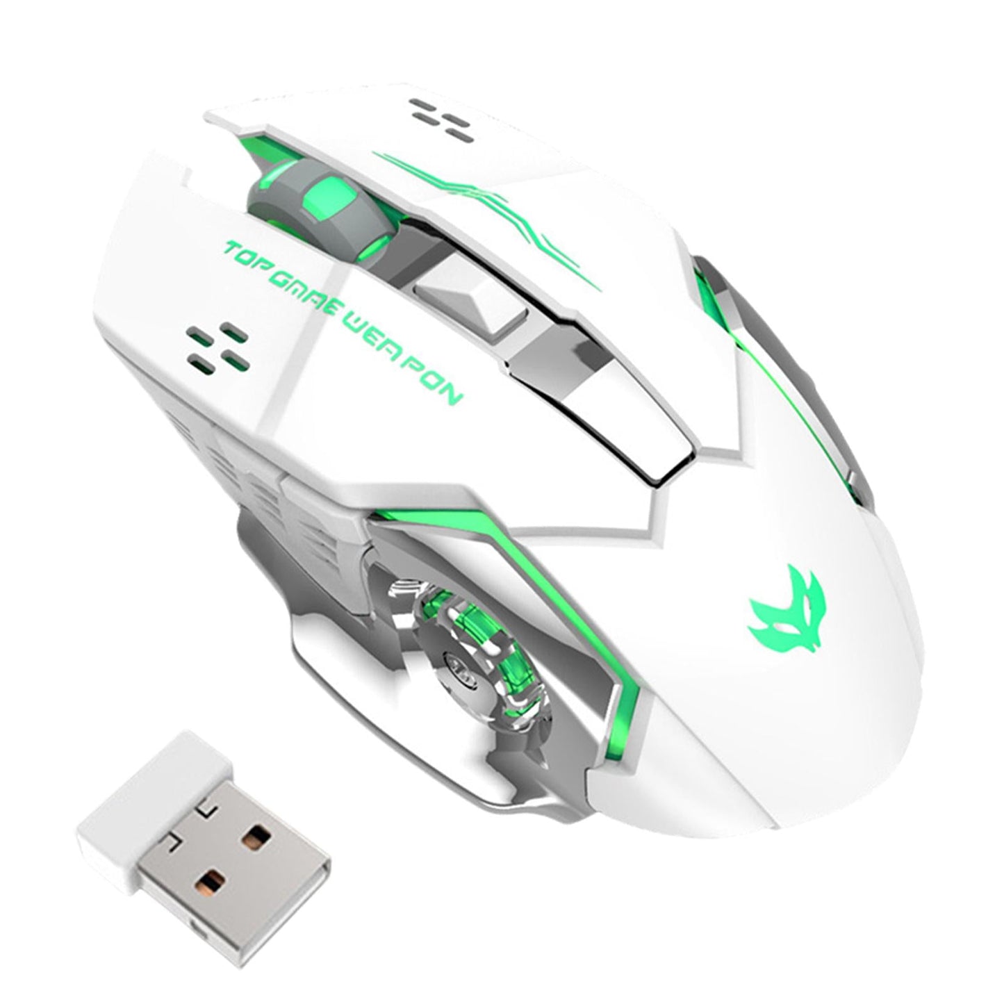 2.4G Wireless Computer Mouse with USB Receiver Portable White