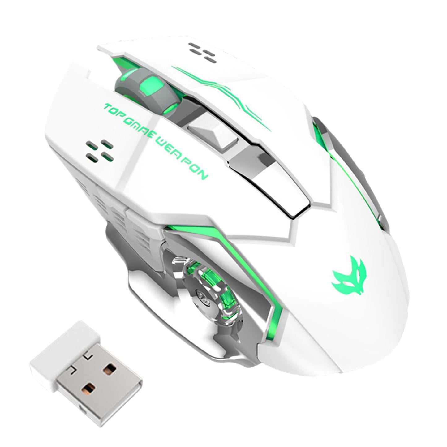 2.4G Wireless Computer Mouse with USB Receiver Portable White