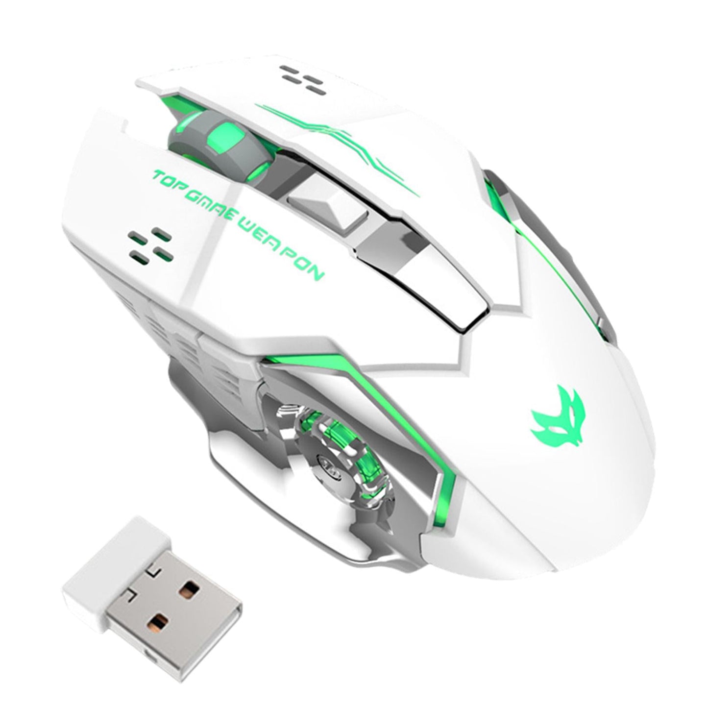 2.4G Wireless Computer Mouse with USB Receiver Portable White