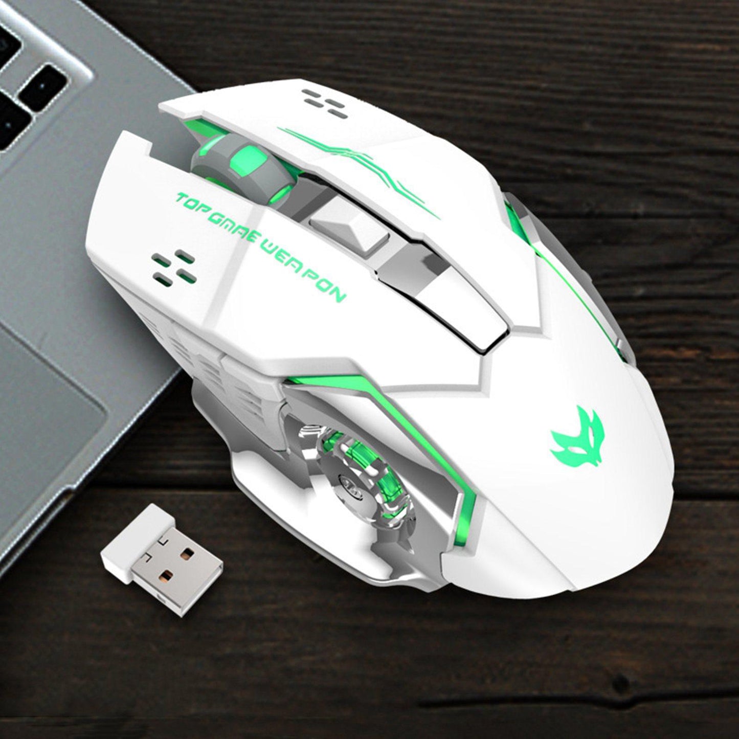 2.4G Wireless Computer Mouse with USB Receiver Portable White