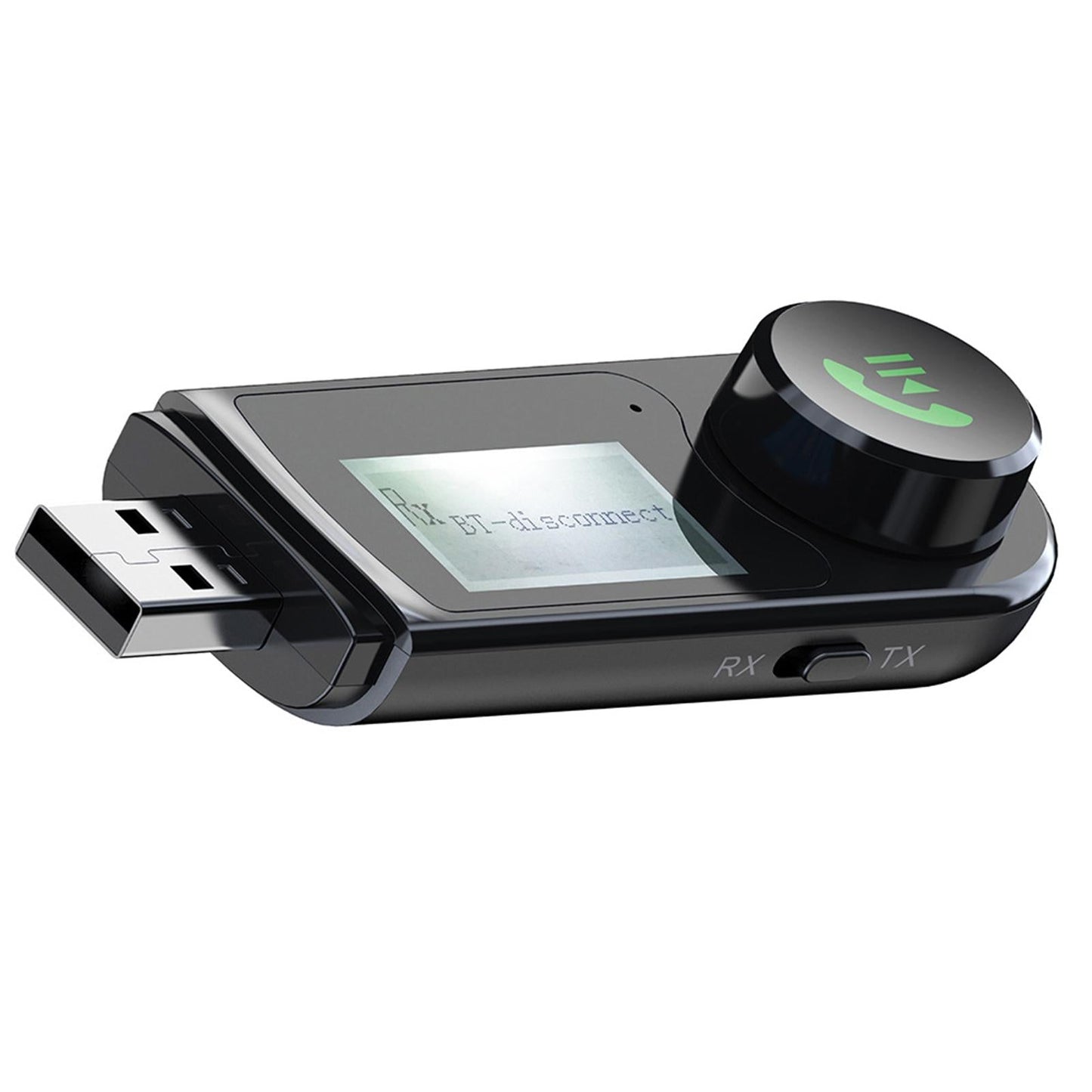 Bluetooth Transmitter Receiver USB Audio Adapter LCD Display for TV PC Car