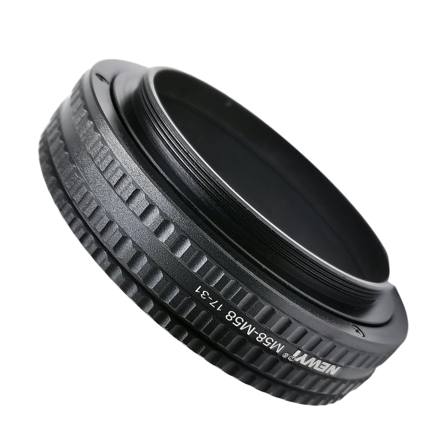 M58-M58 Focusing Helicoid Adapter Adjustable for Cameras Black 17 to 31 mm