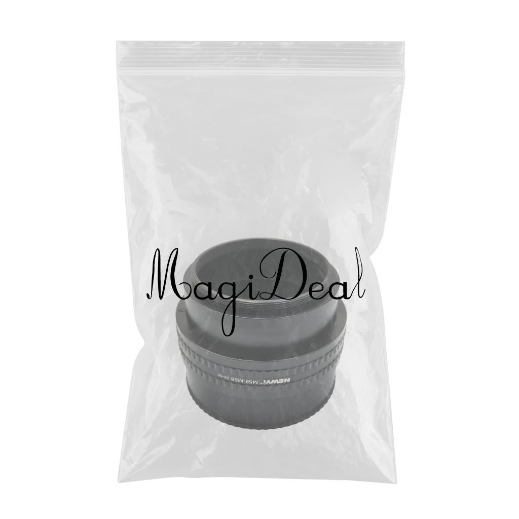 M58-M58 Focusing Helicoid Adapter Adjustable for Cameras Black 25 to 55 mm