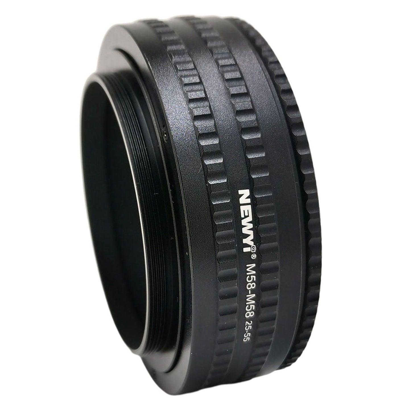 M58-M58 Focusing Helicoid Adapter Adjustable for Cameras Black 25 to 55 mm