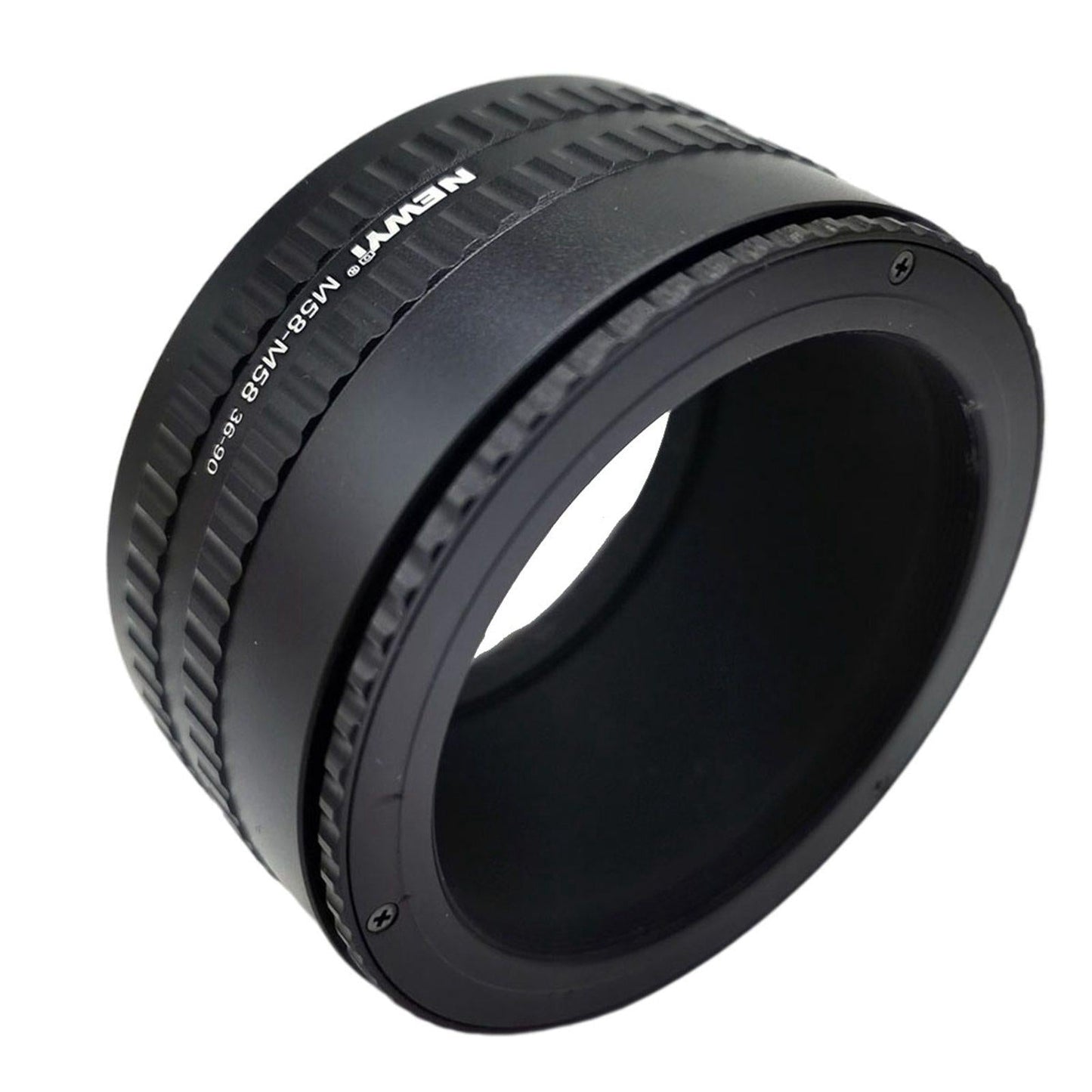M58-M58 Focusing Helicoid Adapter Adjustable for Cameras Black 36 to 90 mm
