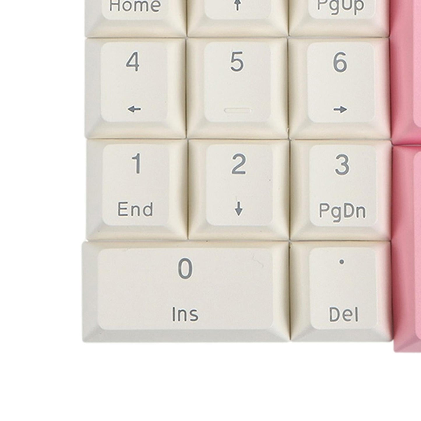 Mechanical Keyboard Numeric Keycaps Layout Dustproof Waterproof Office 21Key for Cherry Pink White
