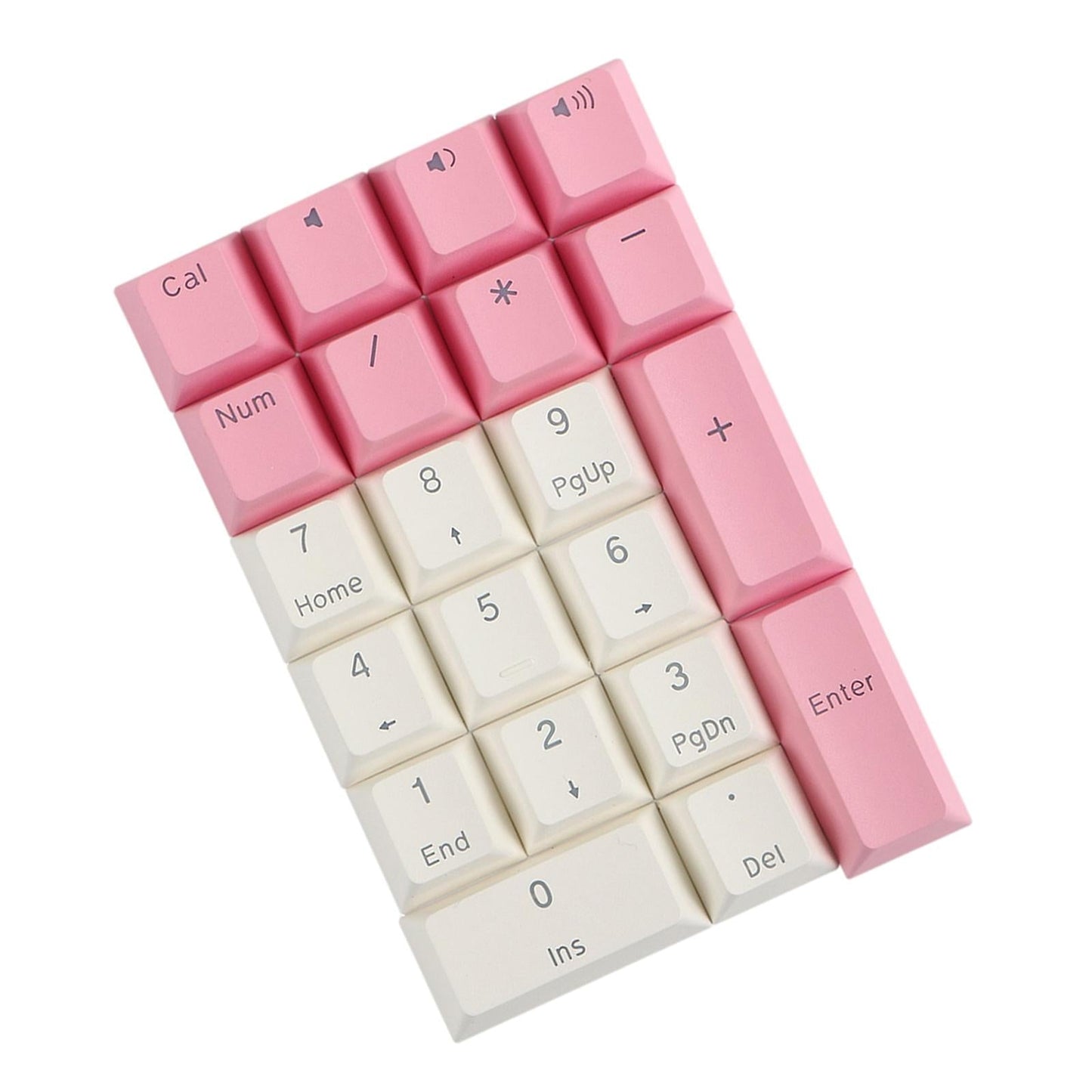 Mechanical Keyboard Numeric Keycaps Layout Dustproof Waterproof Office 21Key for Cherry Pink White