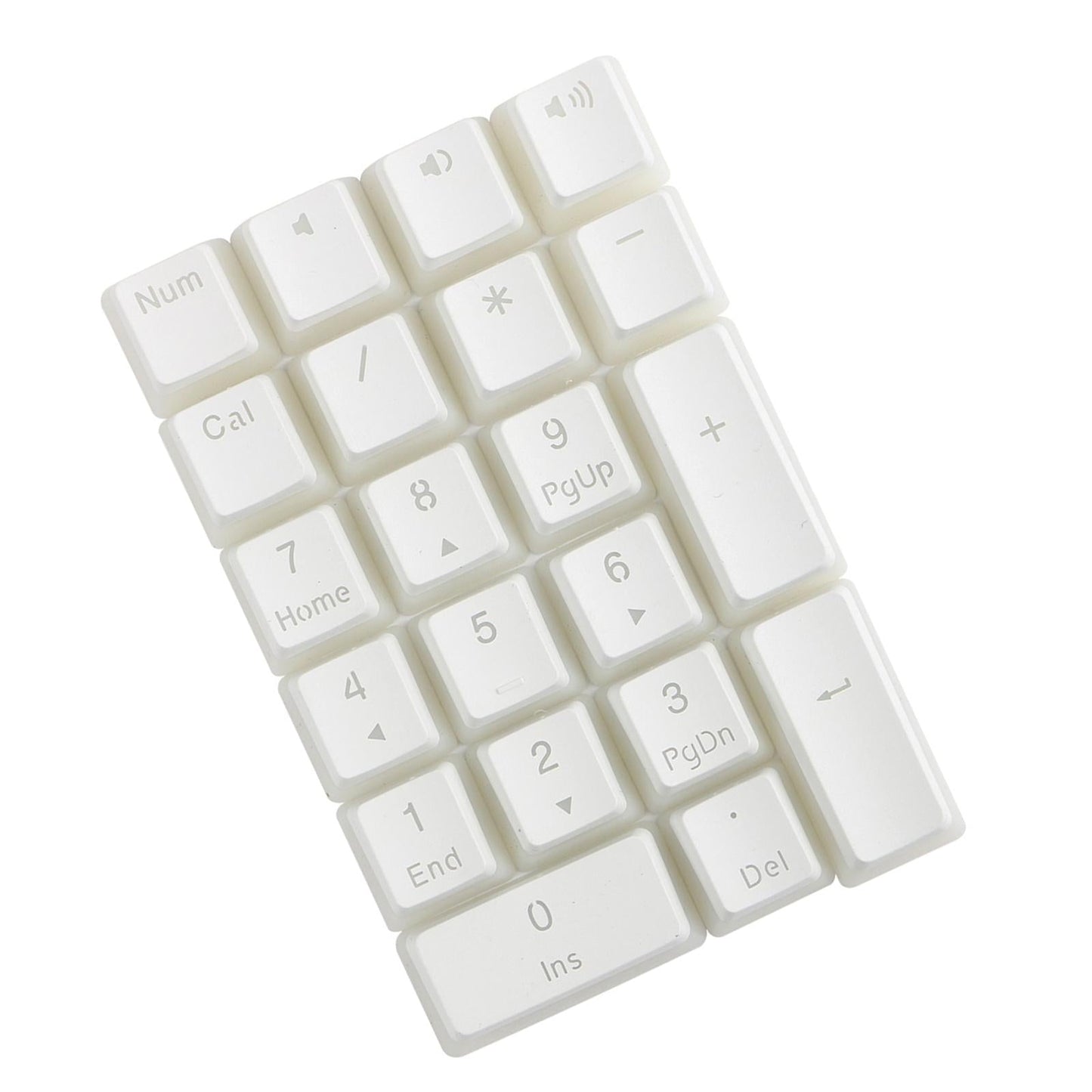 Mechanical Keyboard Numeric Keycaps Layout Dustproof Waterproof Office 21Key for OEM White