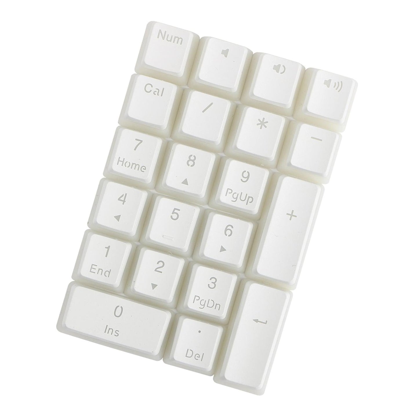 Mechanical Keyboard Numeric Keycaps Layout Dustproof Waterproof Office 21Key for OEM White
