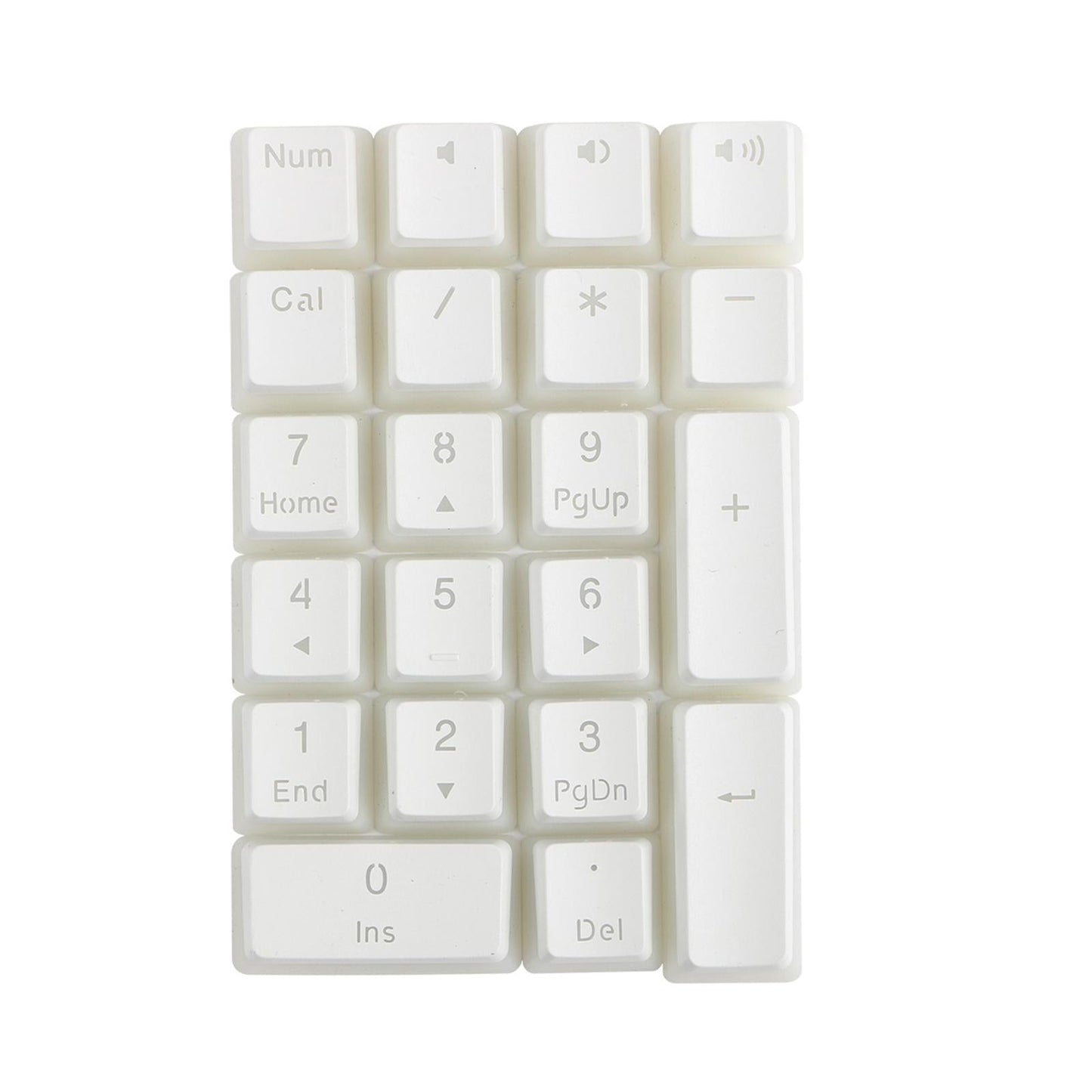 Mechanical Keyboard Numeric Keycaps Layout Dustproof Waterproof Office 21Key for OEM White