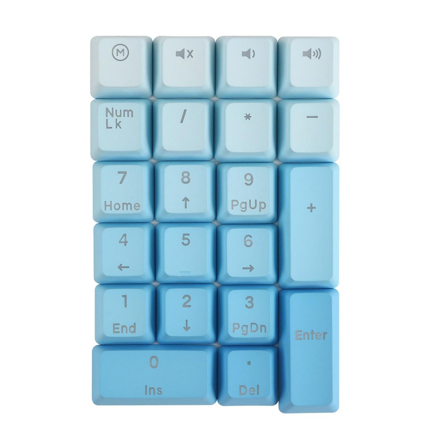 Mechanical Keyboard Numeric Keycaps Layout Dustproof Waterproof Office 21Key for OEM Gradient Blue