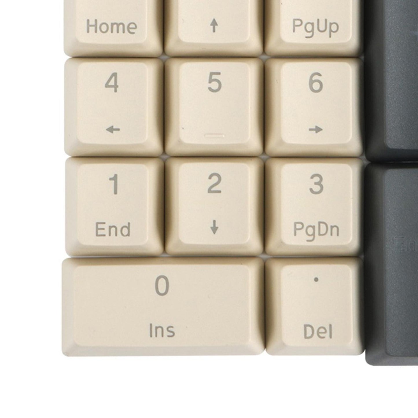 Mechanical Keyboard Numeric Keycaps Layout Dustproof Waterproof Office 21Key for OEM Gray Milk