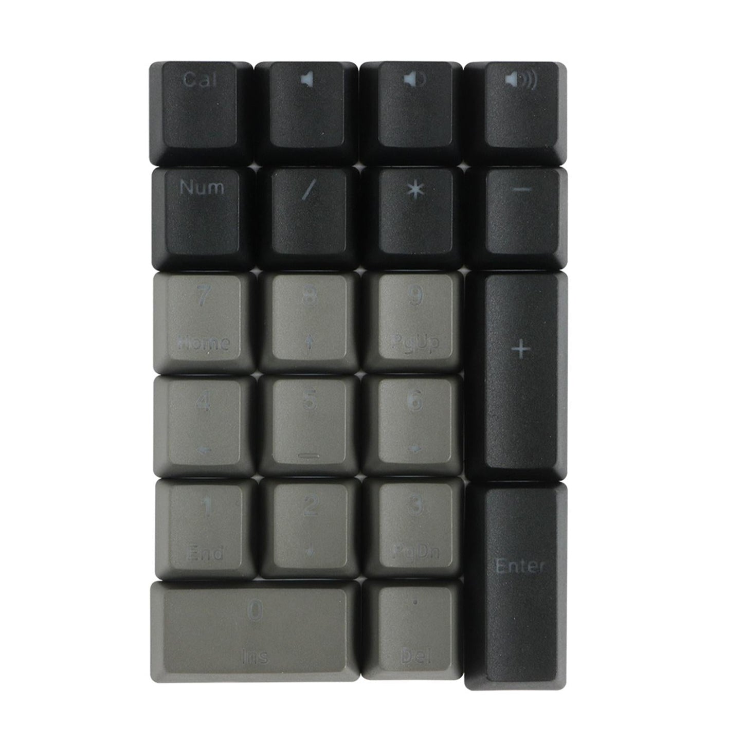 Mechanical Keyboard Numeric Keycaps Layout Dustproof Waterproof Office 21Key for OEM Gray Black