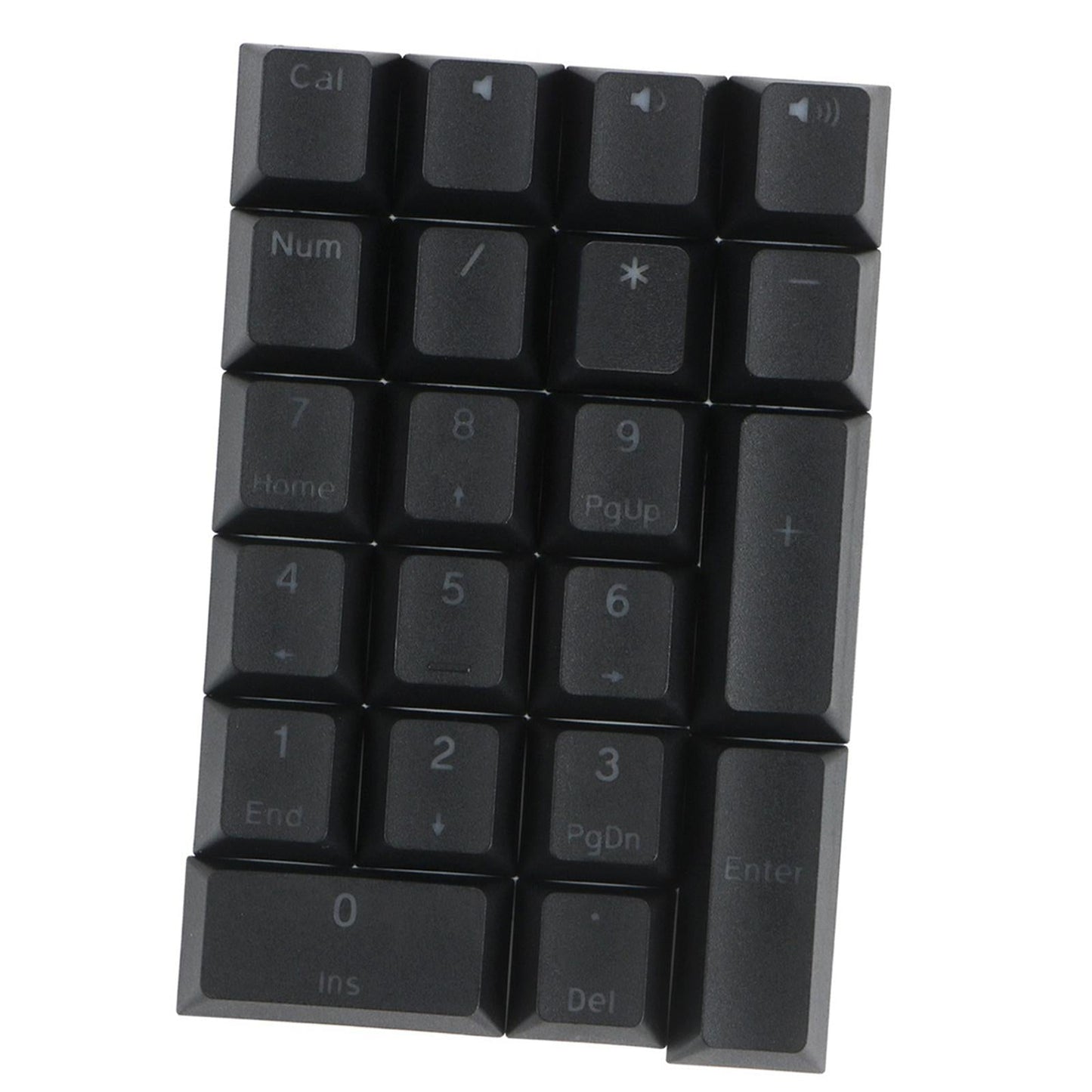 Mechanical Keyboard Numeric Keycaps Layout Dustproof Waterproof Office 21Key for OEM Black Front Font