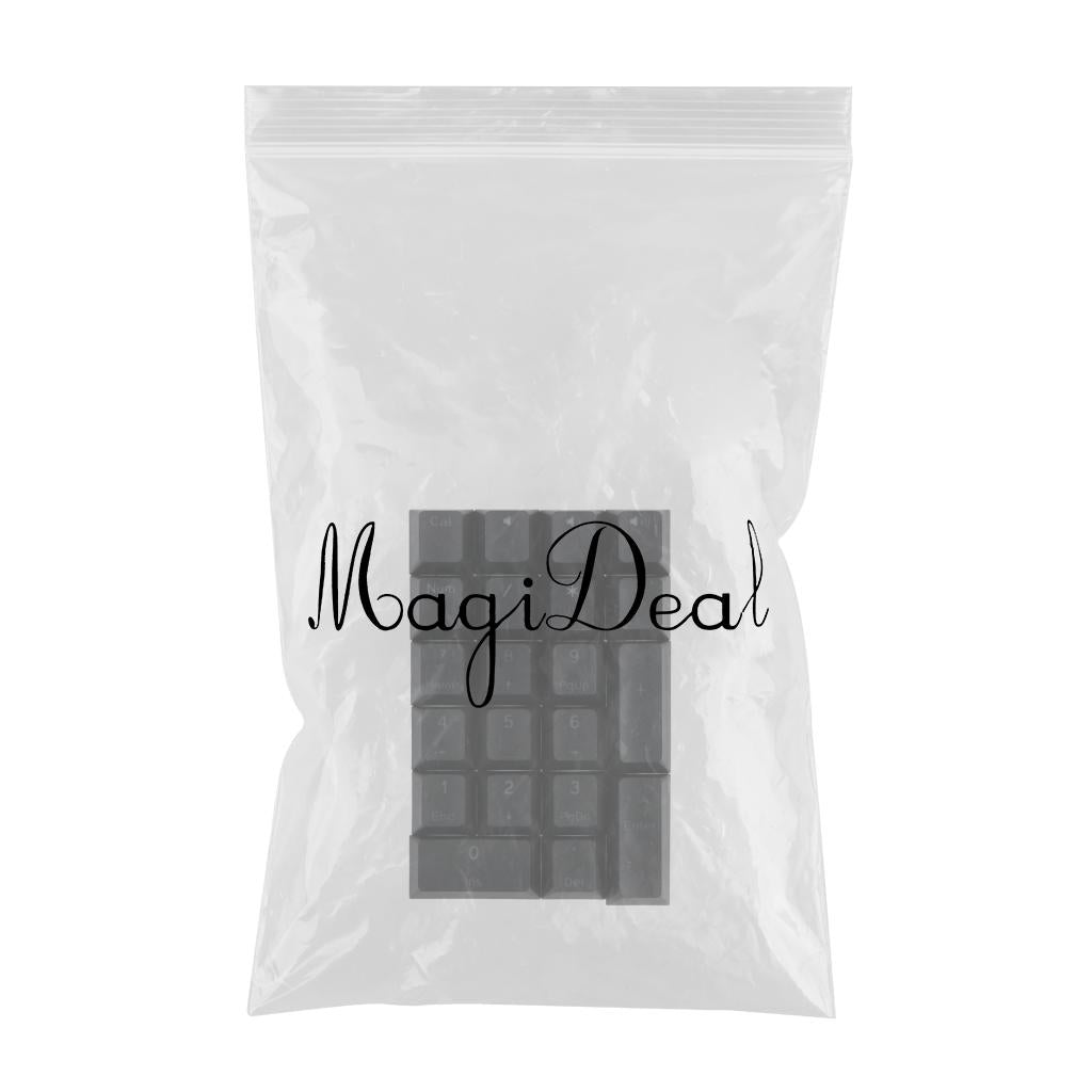 Mechanical Keyboard Numeric Keycaps Layout Dustproof Waterproof Office 21Key for Cherry Black Front Font