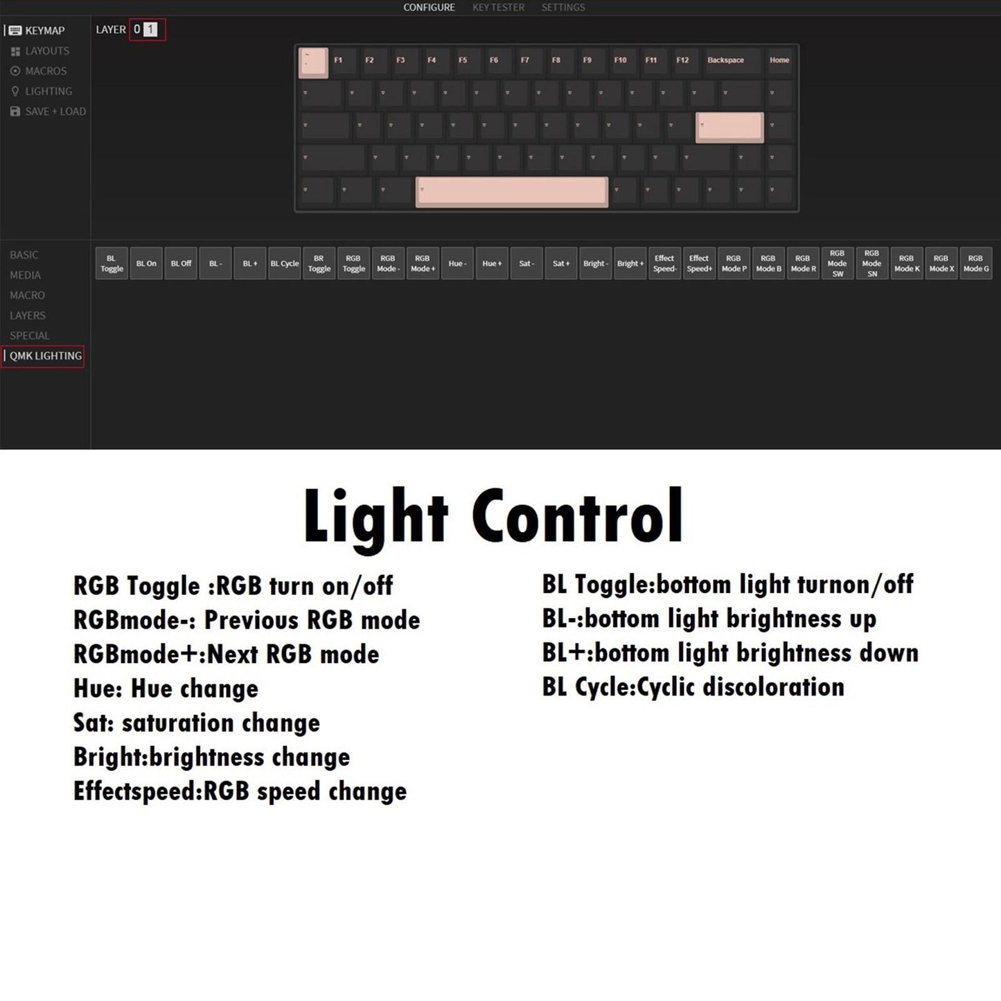 XD68V3.0 65% PCB Circuit Board Type-C Independent Cable Bluetooth5.1 SMD LED