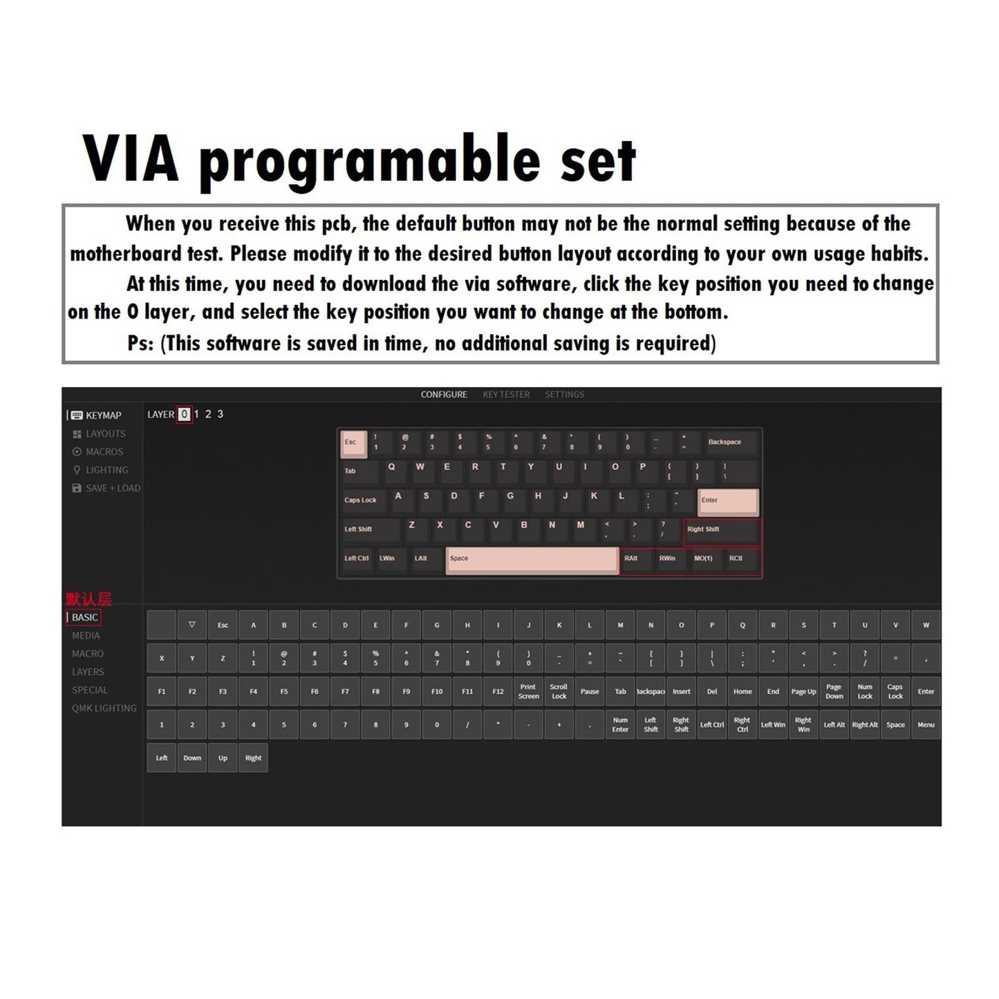 RGB PCB Circuit Board GH60 60% Type-C for XD60 64 68 CHERRY MX Switches