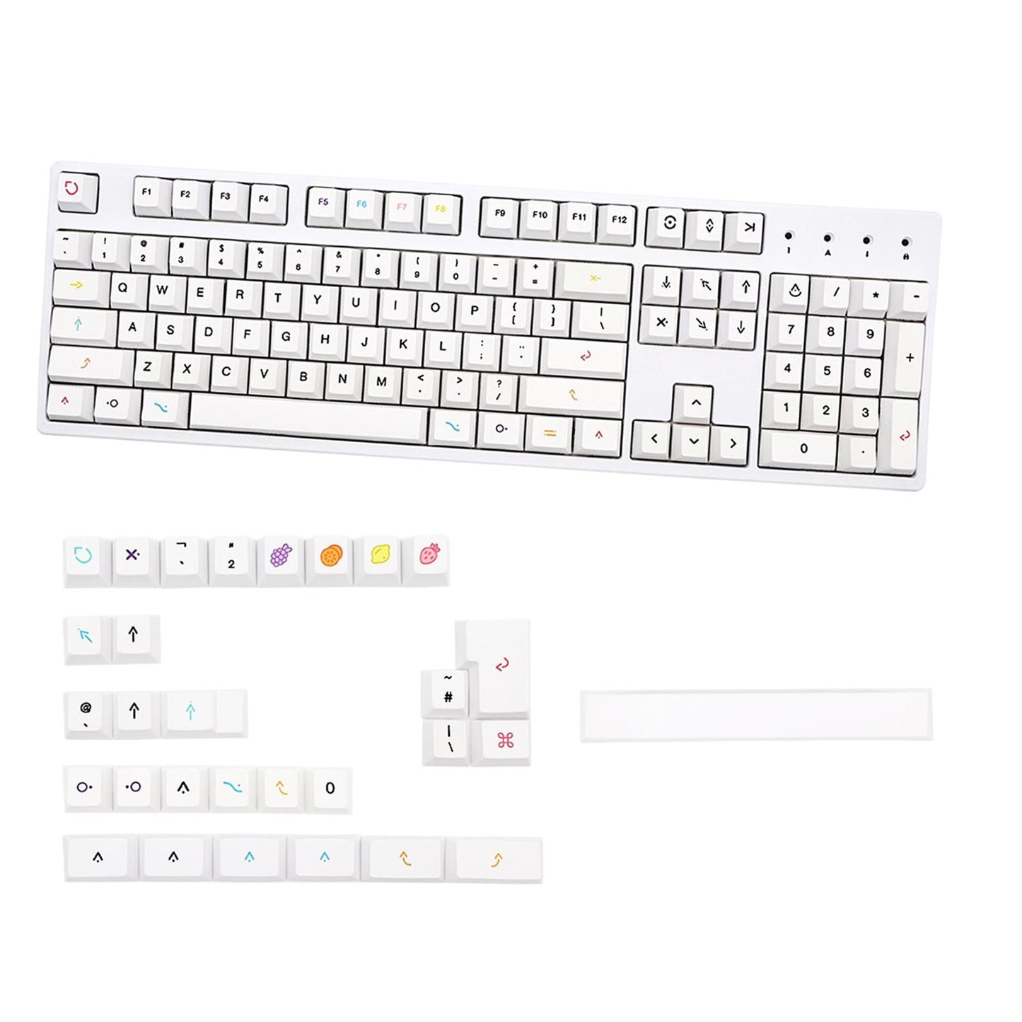 PBT 134 Keys Fruit simple theme Keycaps Kit for Cherry MX Comfortable