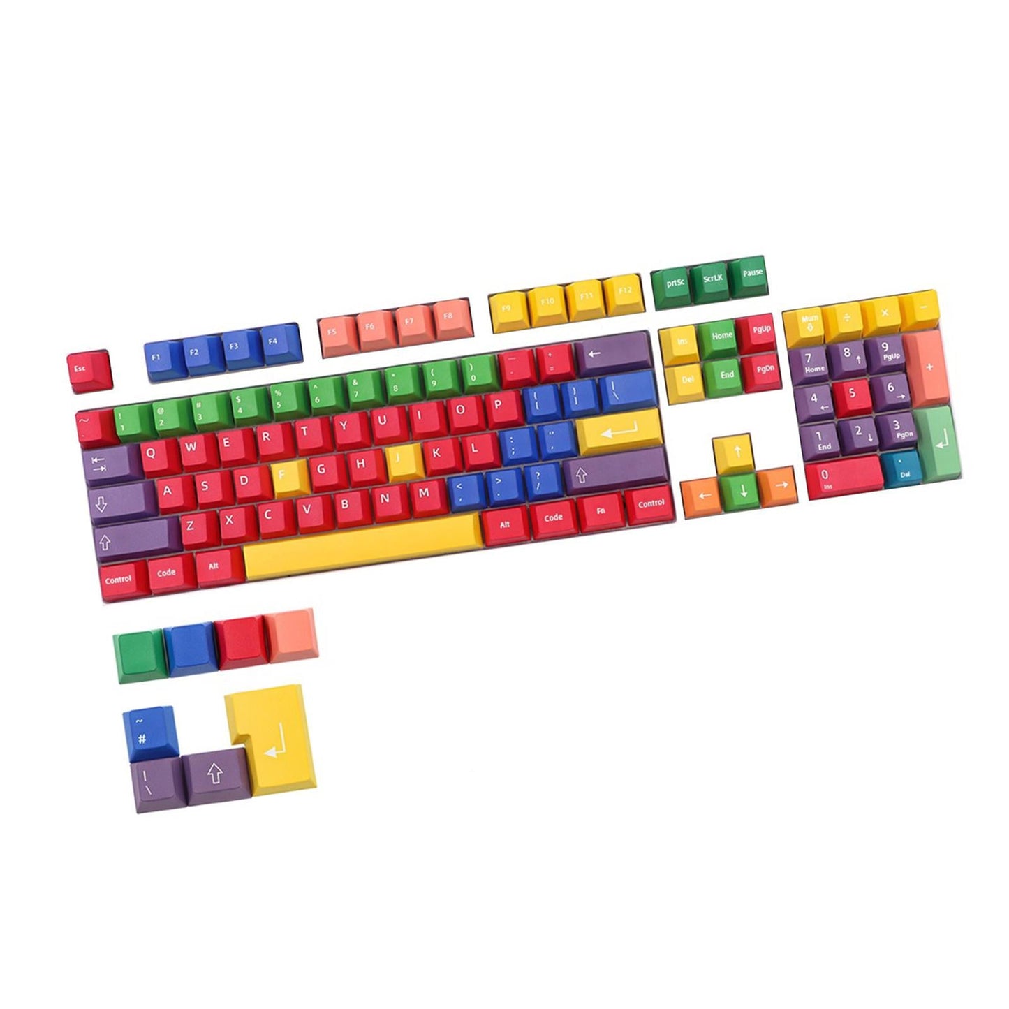 112 Keys PBT Colorful Keycaps Switches for Cherry MX Keys Only Keycaps