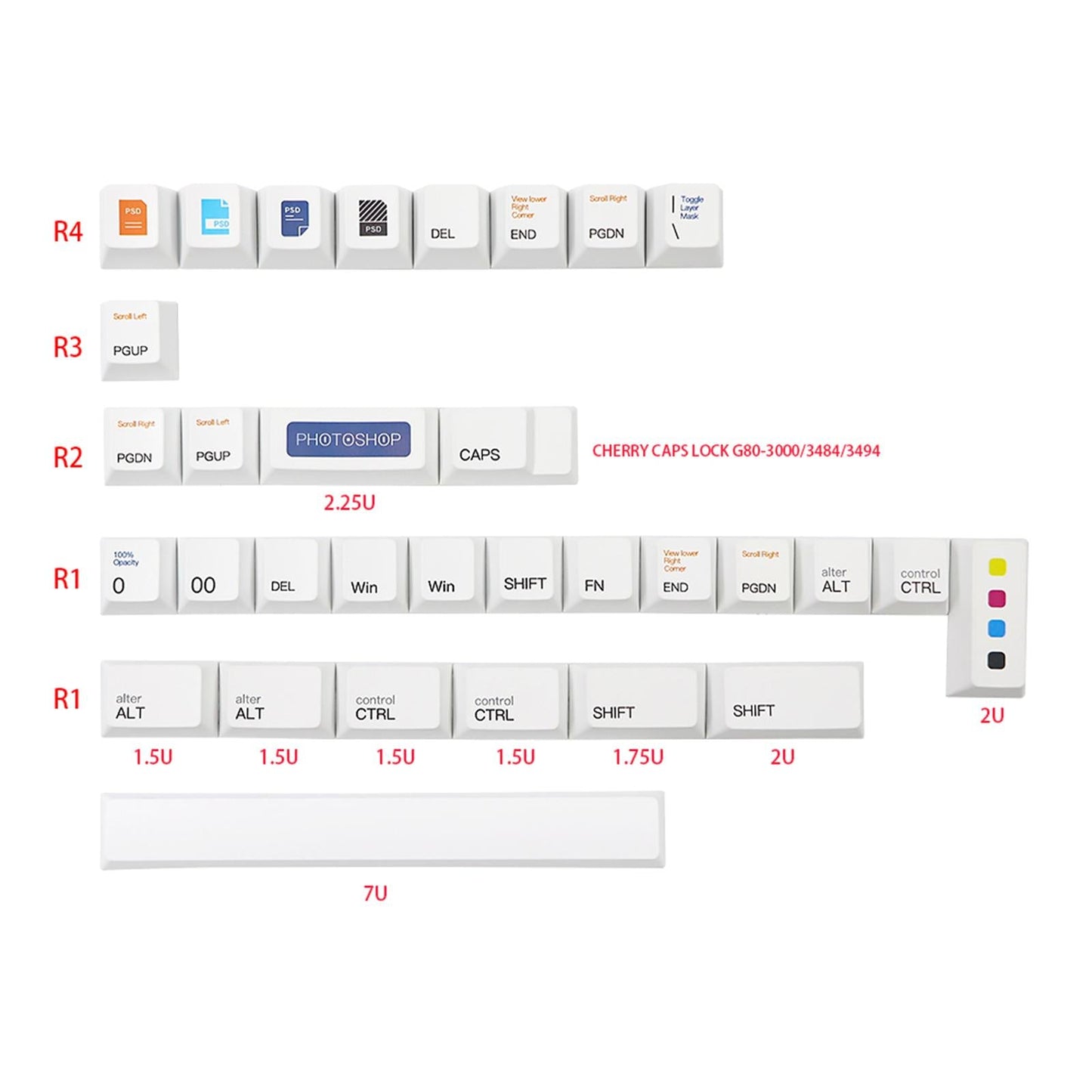 PBT 136 Keys Keycaps Cover for 68 72 87 Gaming Mechanical Keyboard Exquisite