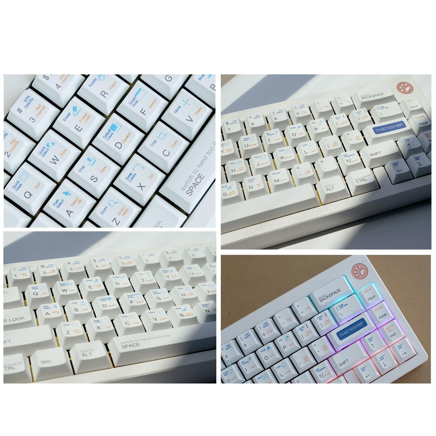 PBT 136 Keys Keycaps Cover for 68 72 87 Gaming Mechanical Keyboard Exquisite