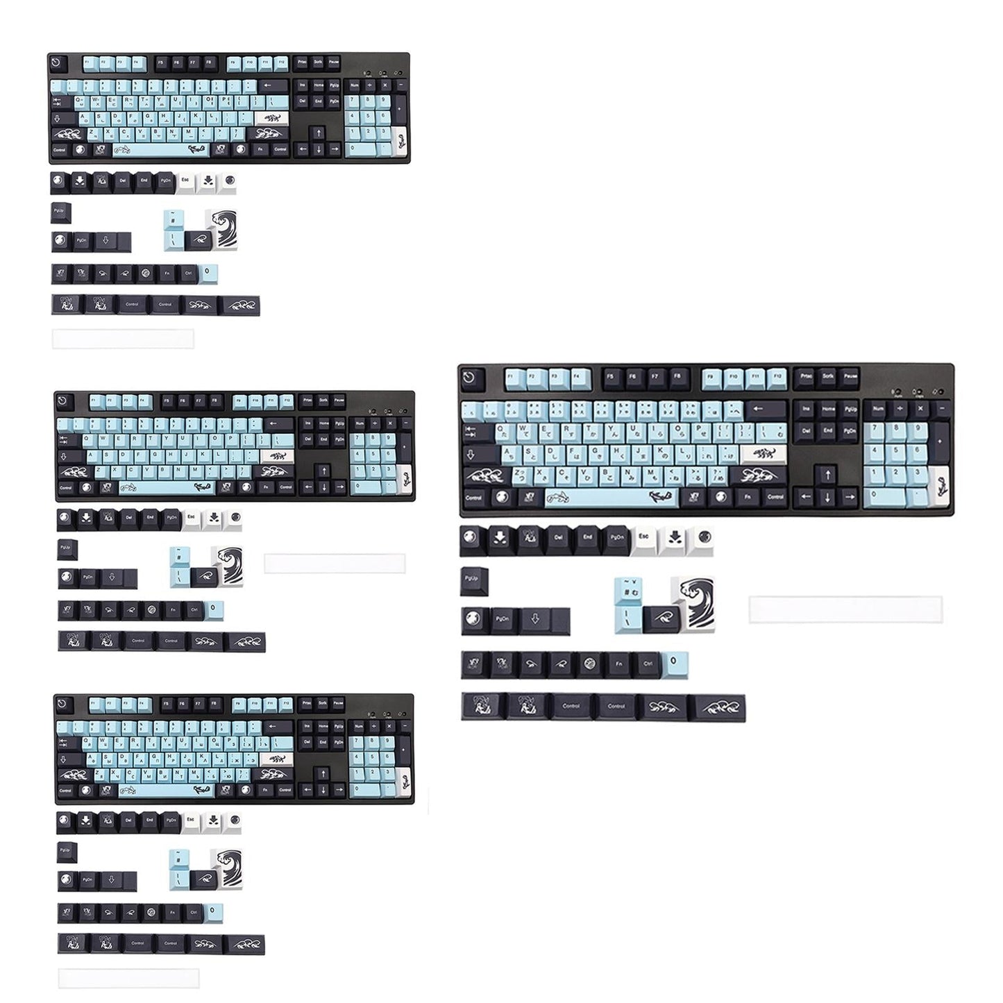 PBT Keycaps DIY Set for Most Gaming Mechanical Keyboards 137 Keys English