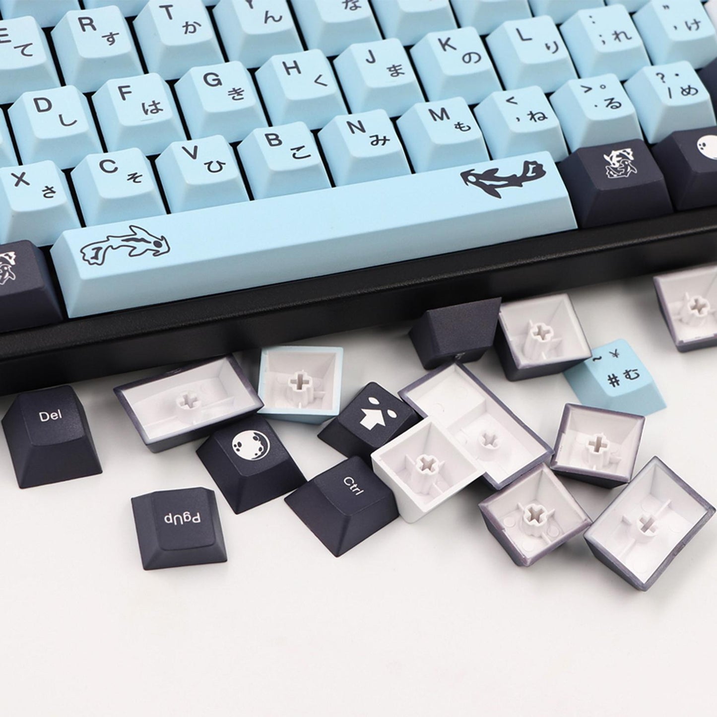 PBT Keycaps DIY Set for Most Gaming Mechanical Keyboards 137 Keys Japanese