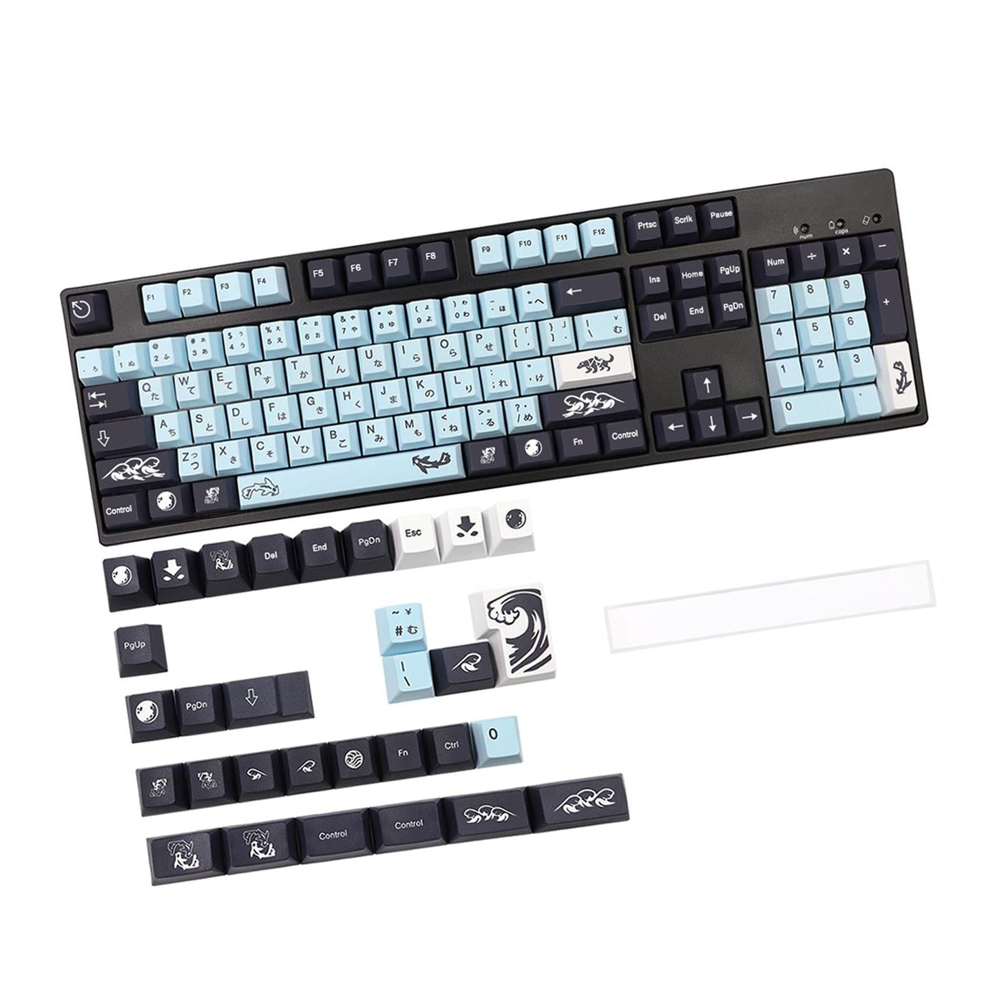 PBT Keycaps DIY Set for Most Gaming Mechanical Keyboards 137 Keys Japanese