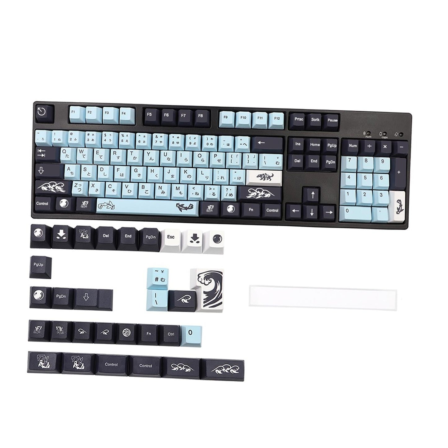 PBT Keycaps DIY Set for Most Gaming Mechanical Keyboards 137 Keys Japanese