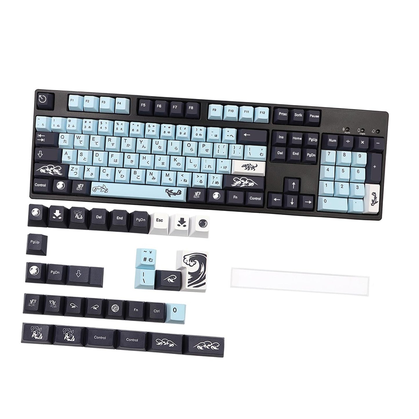 PBT Keycaps DIY Set for Most Gaming Mechanical Keyboards 137 Keys Japanese