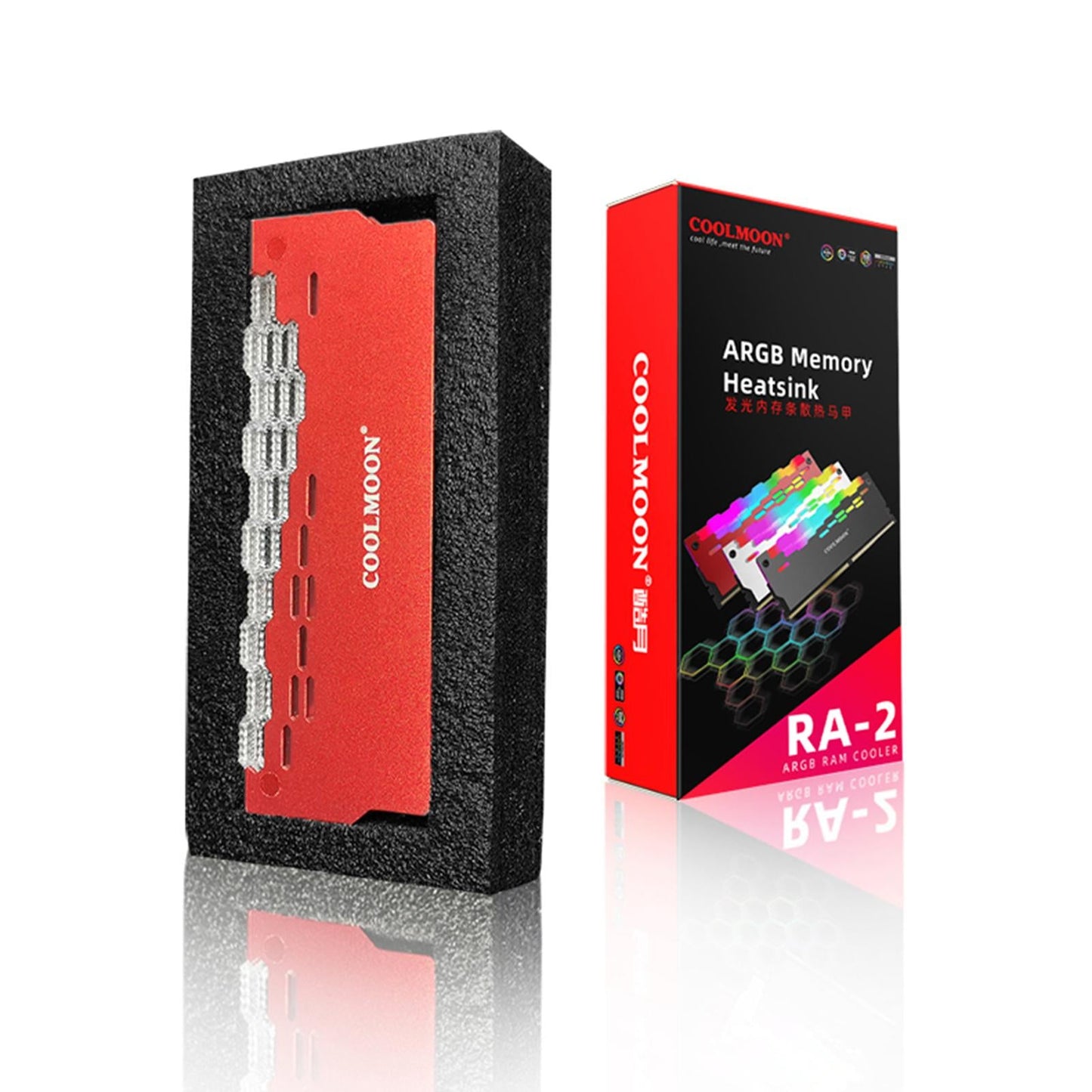 Heatsink Radiator ARGB Shell Heat Sink Spreader RAM Memory for DIY red