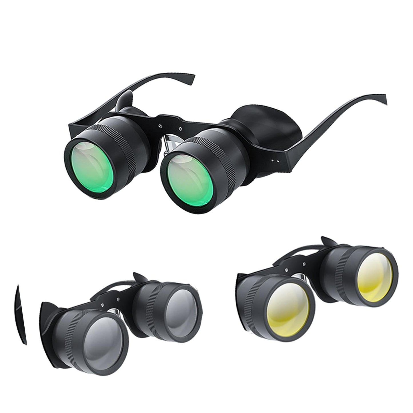 Fishing Telescope Glasses High-Definition Easy to Adjust Hand-Free Set E