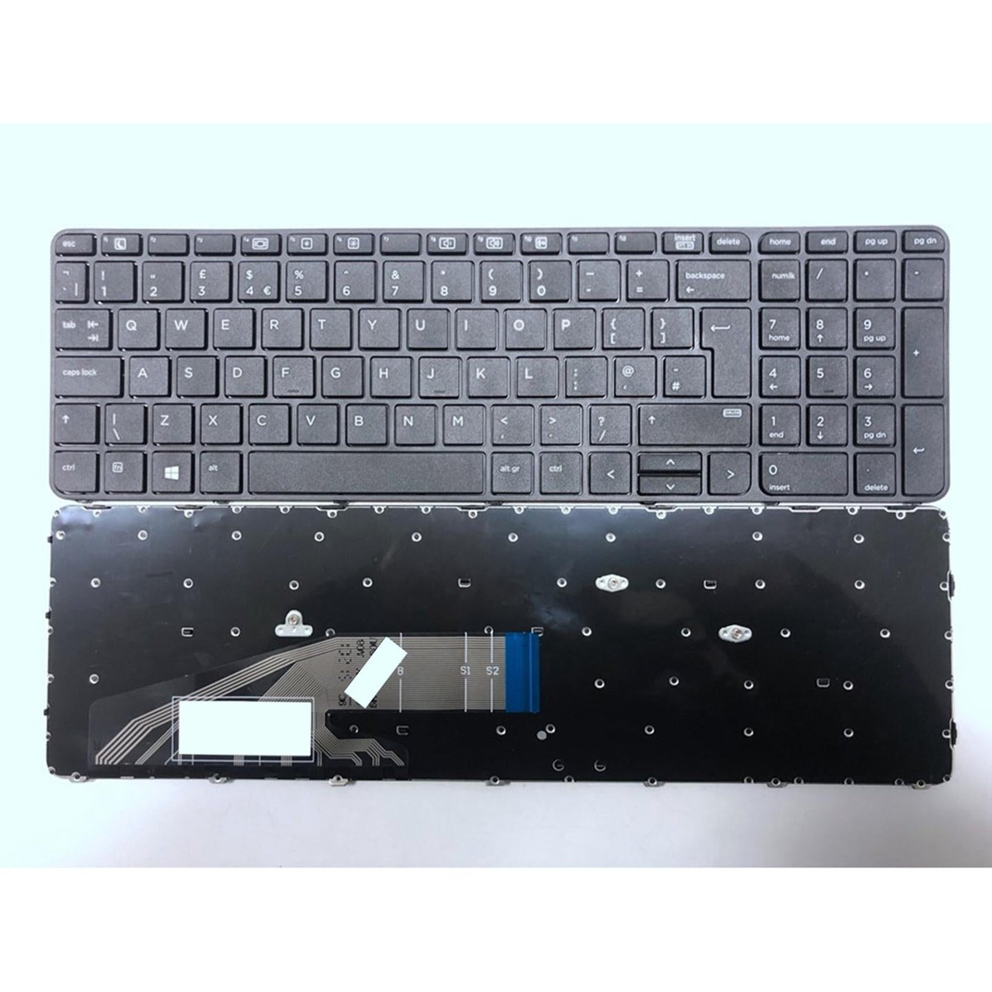 New Replacement Keyboard UK For HP ProBook 450 G3 455 G4 G4 470 With Frame