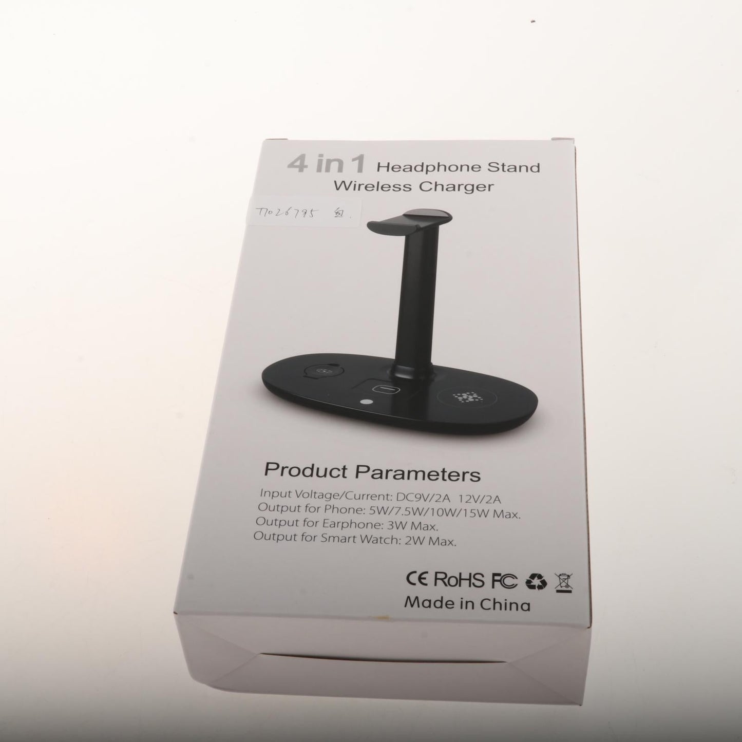 4in1 Wireless Charging Station 15W Magnetic Dock Charger for Earphone white