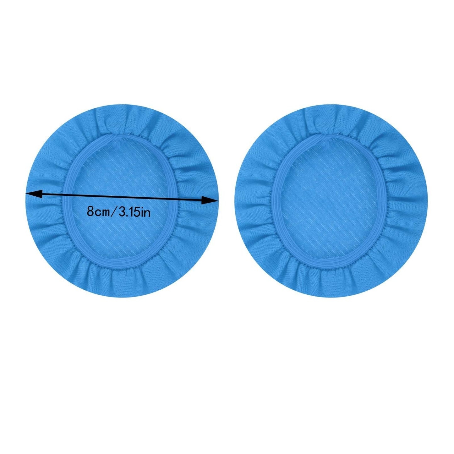 Headphone Covers Universal Durable Washable for Headsets 8cm blue