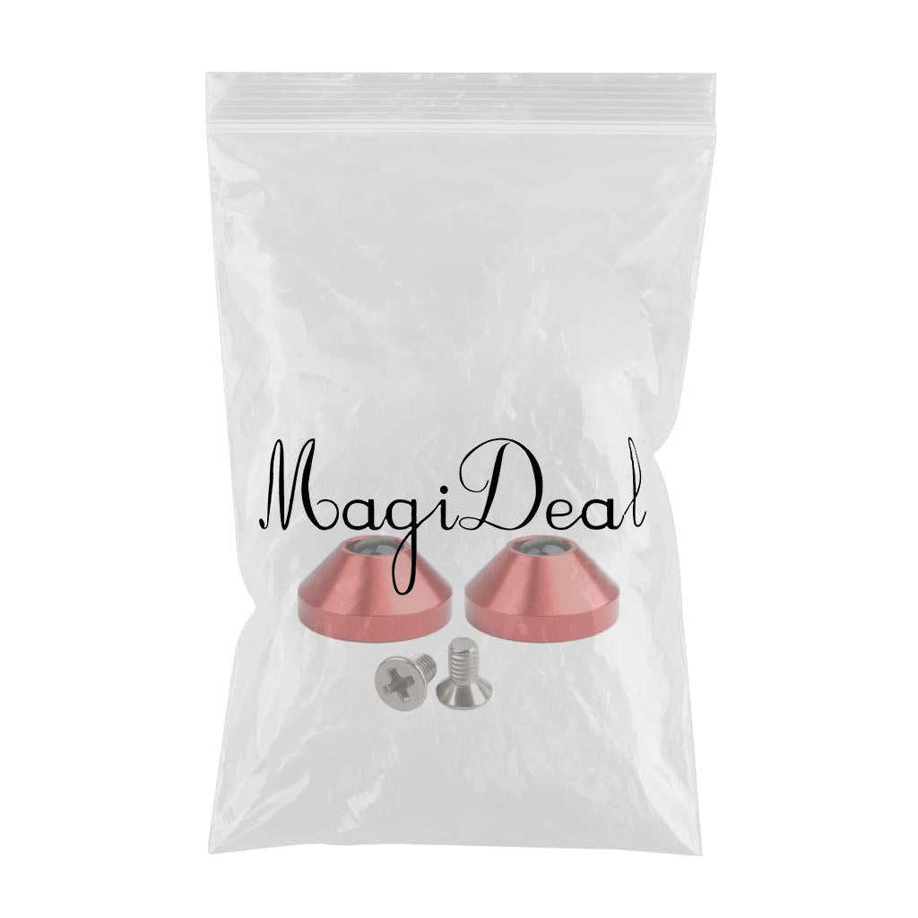 2-pack Mechanical Keyboard Feet Aluminum Alloy with Screws Red