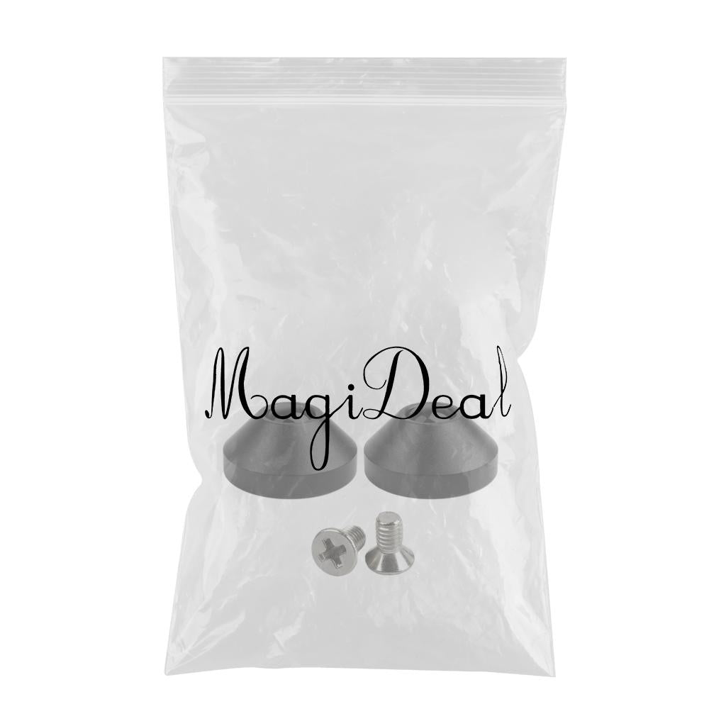 2-pack Mechanical Keyboard Feet Aluminum Alloy with Screws Black