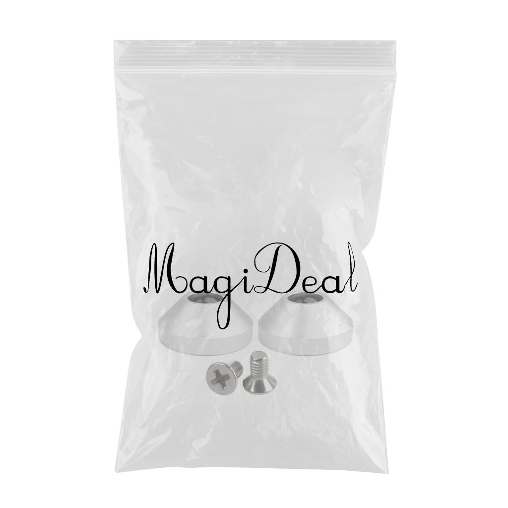 2-pack Mechanical Keyboard Feet Aluminum Alloy with Screws Silver
